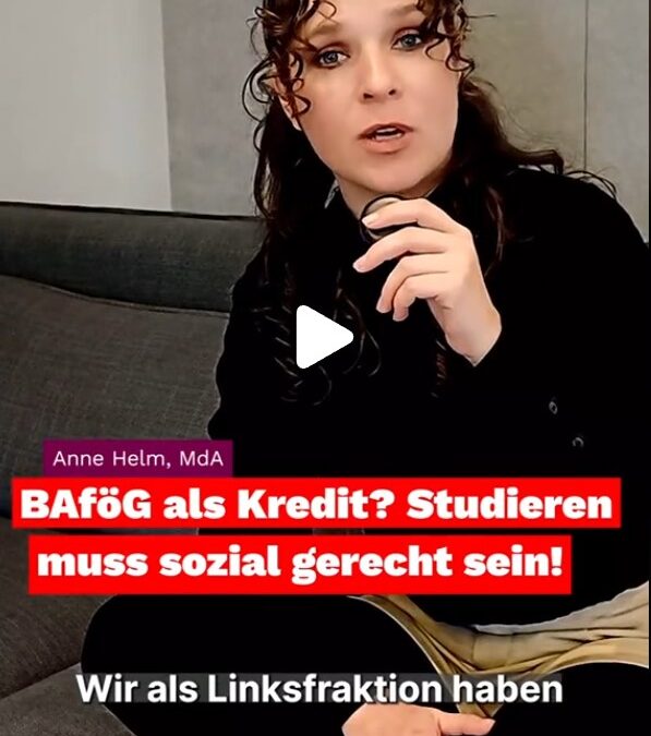 Bafög als Kredit? – Studieren muss sozial gerecht sein!