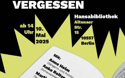 Lesung gegen das Vergessen